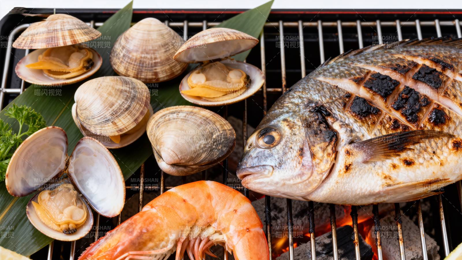 海鲜烧烤盛宴图片