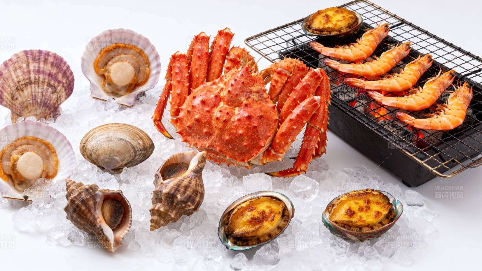 海鲜盛宴 冰上烧烤图片