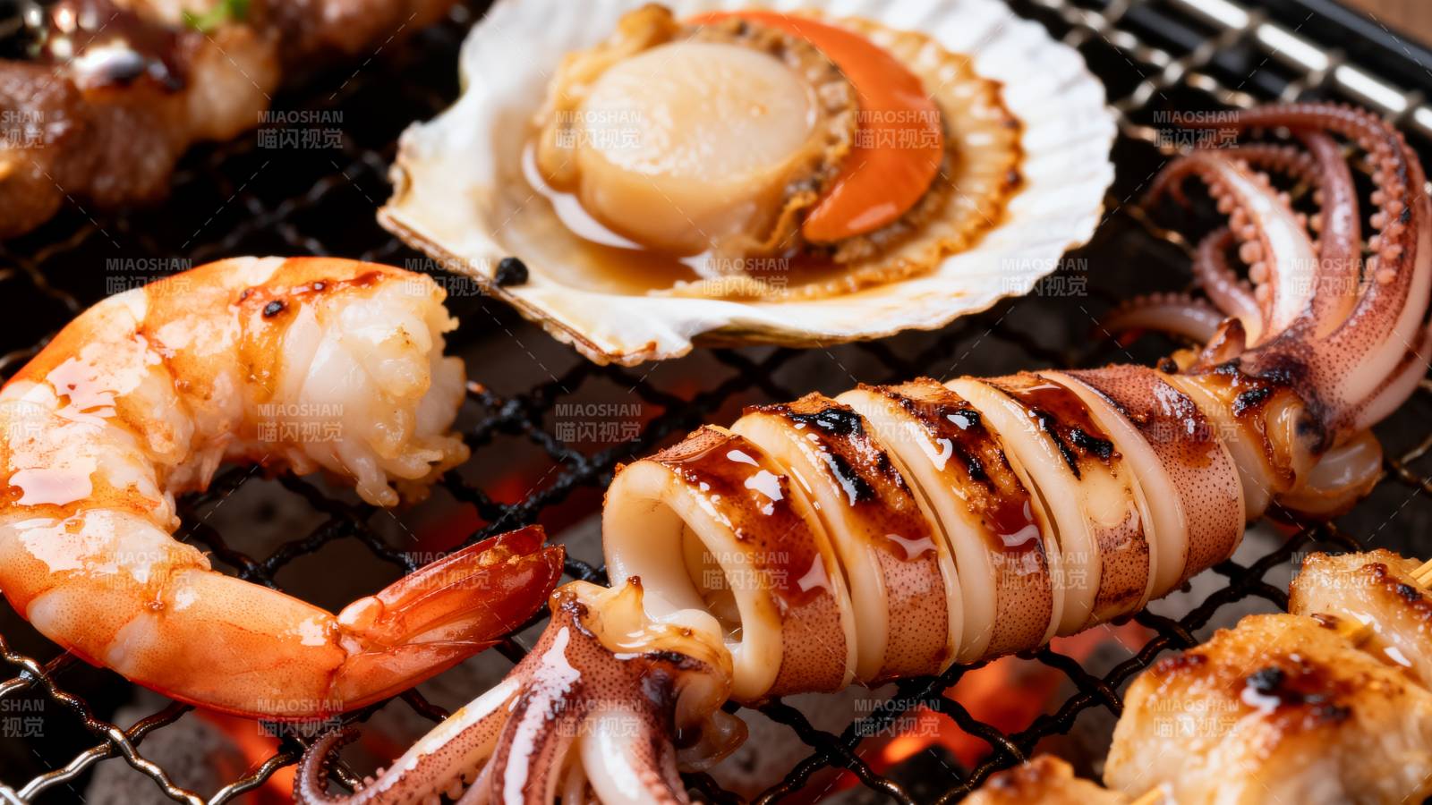 海鲜烧烤盛宴图片