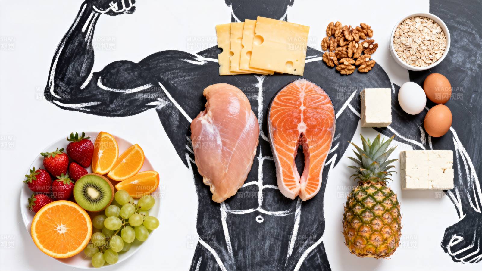 健身饮食搭配图片