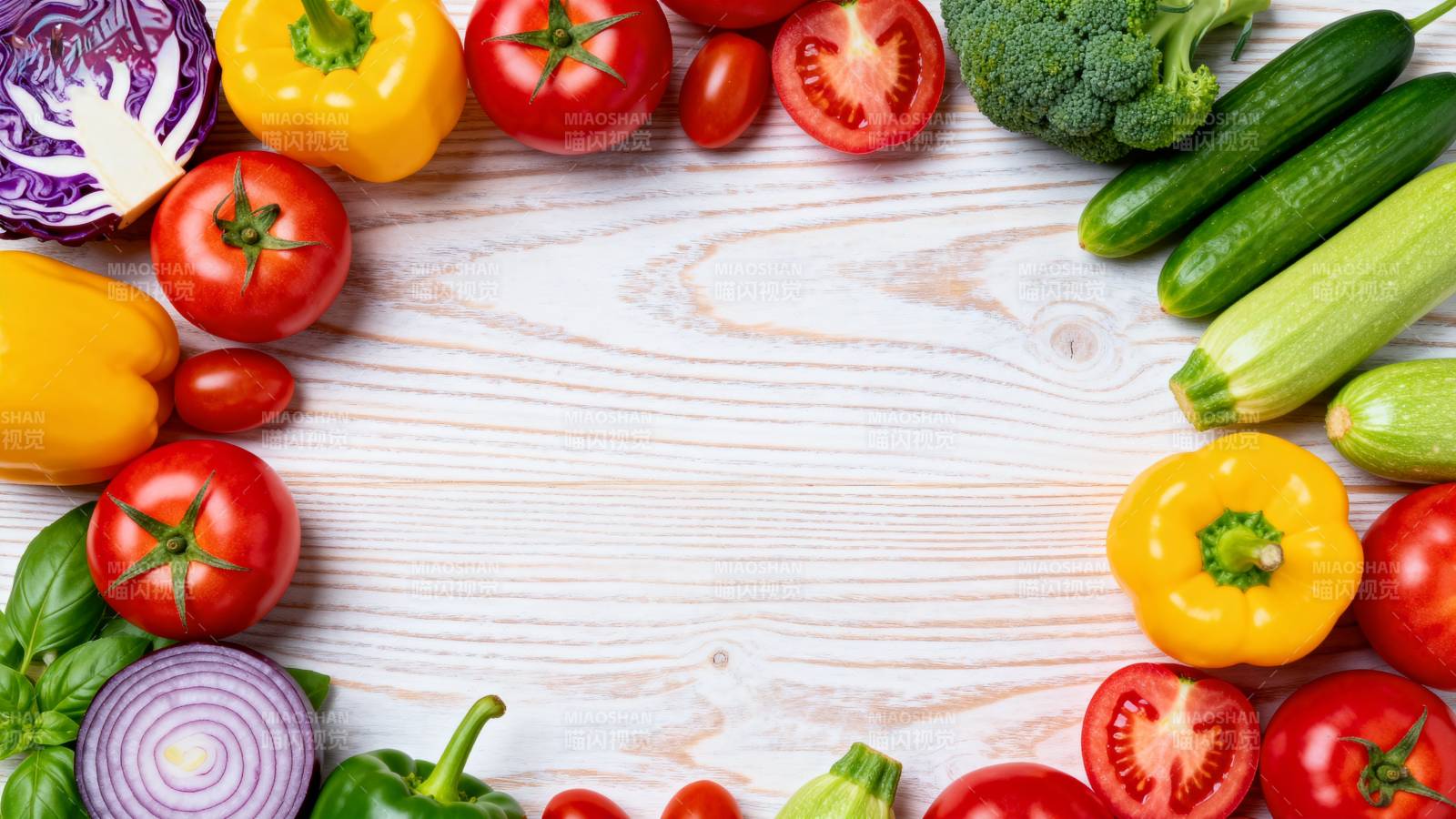 新鲜蔬菜围边图图片