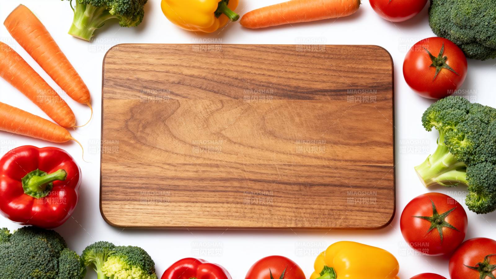新鲜蔬菜围木板图片