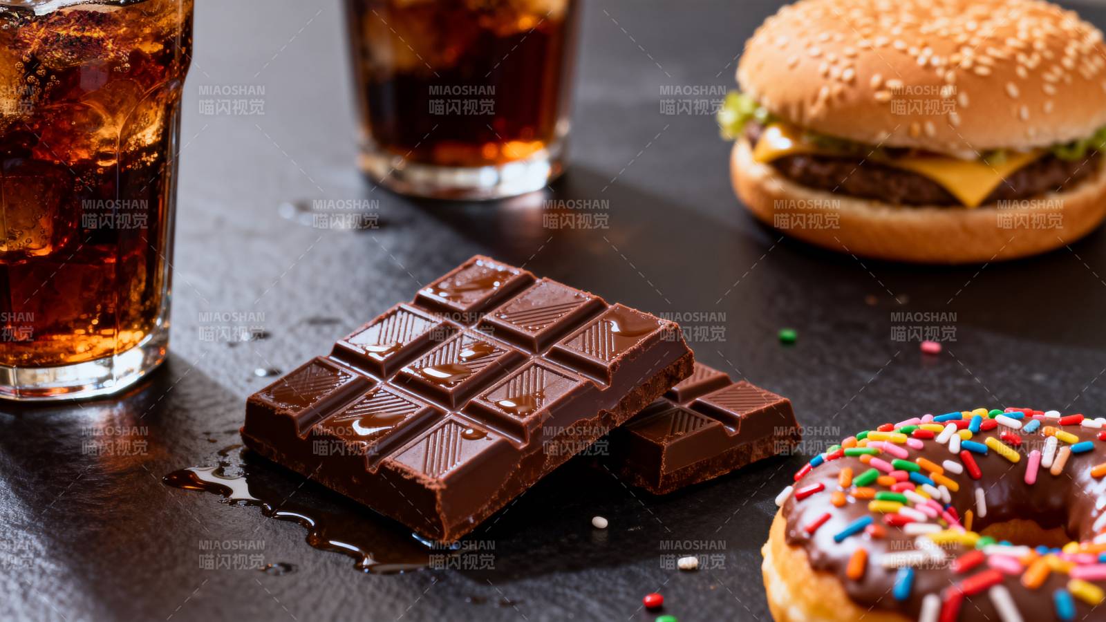 甜食与饮料的诱惑图片