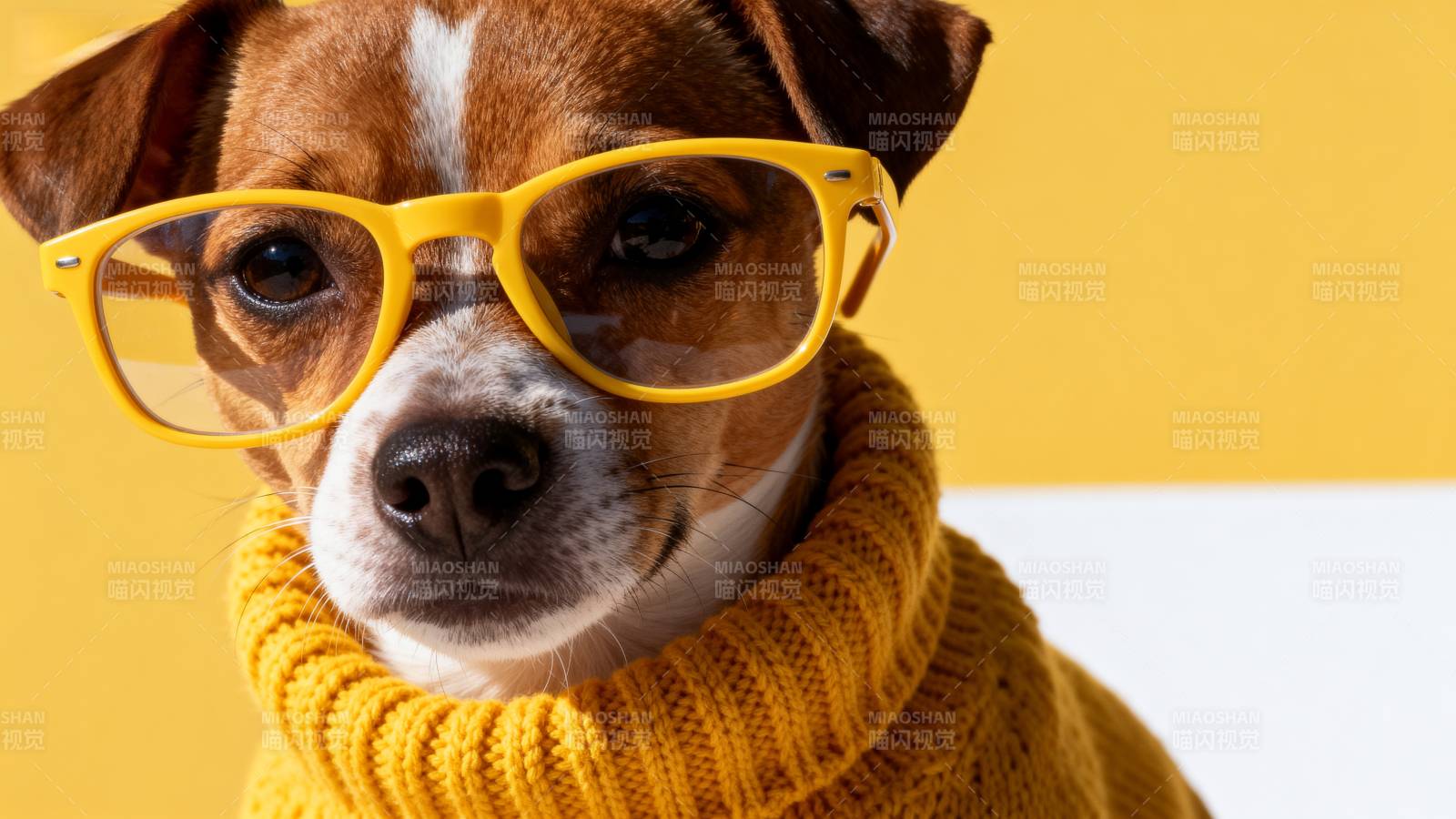 戴眼镜的狗狗图片