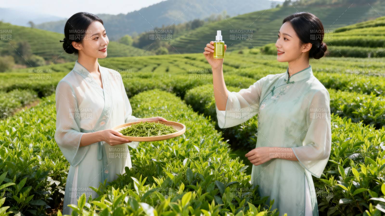 茶园采茶品香图片