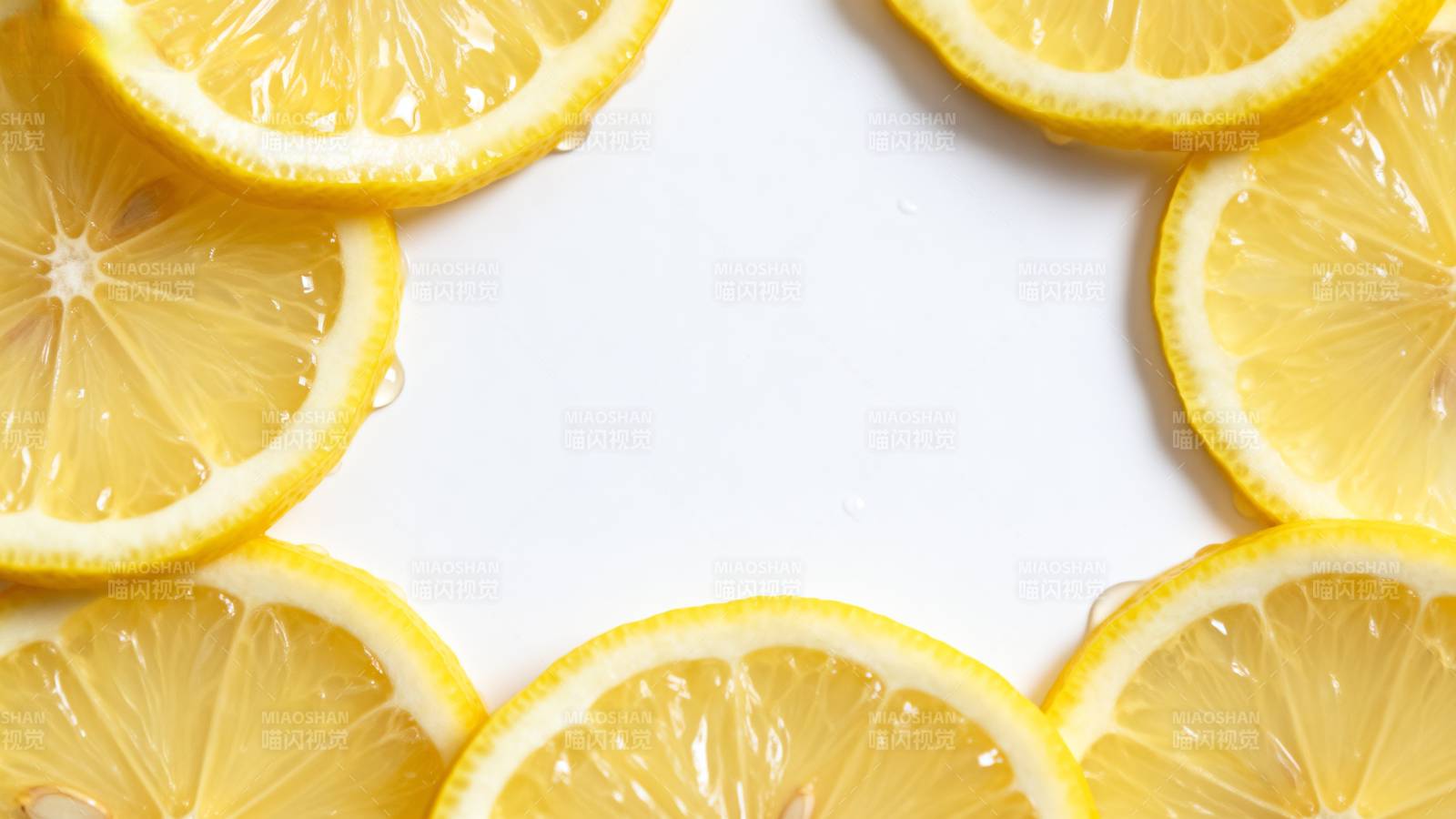 柠檬切片环绕图片