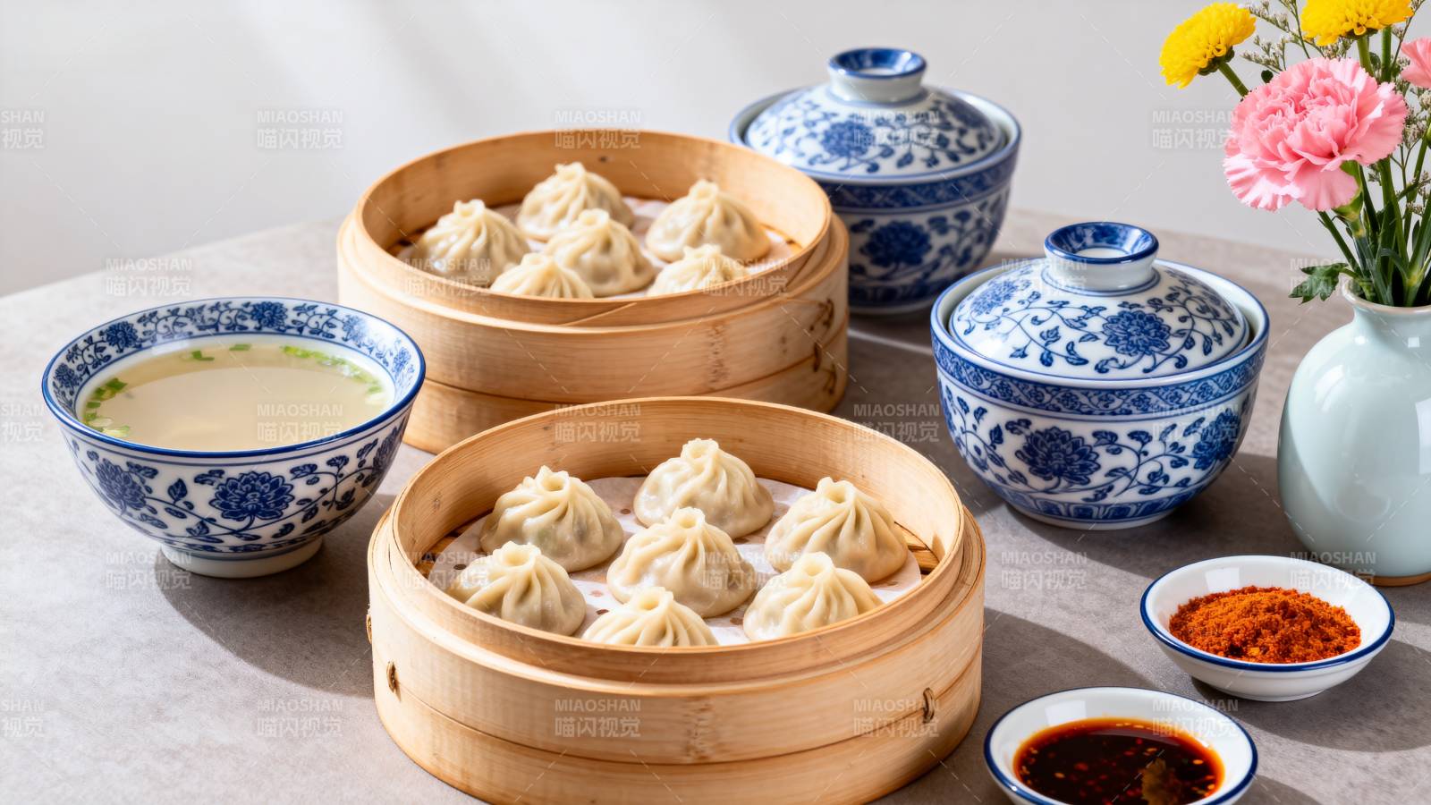 蒸饺盛宴图片