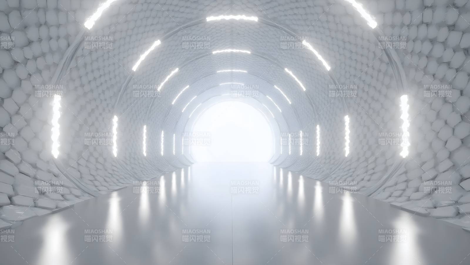 未来隧道光影图片