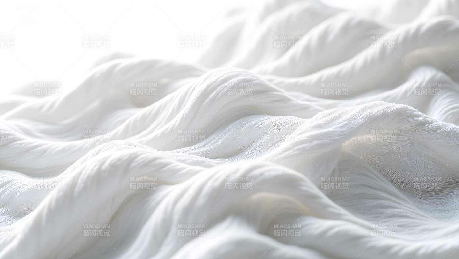 柔软的白色波浪纹理图片