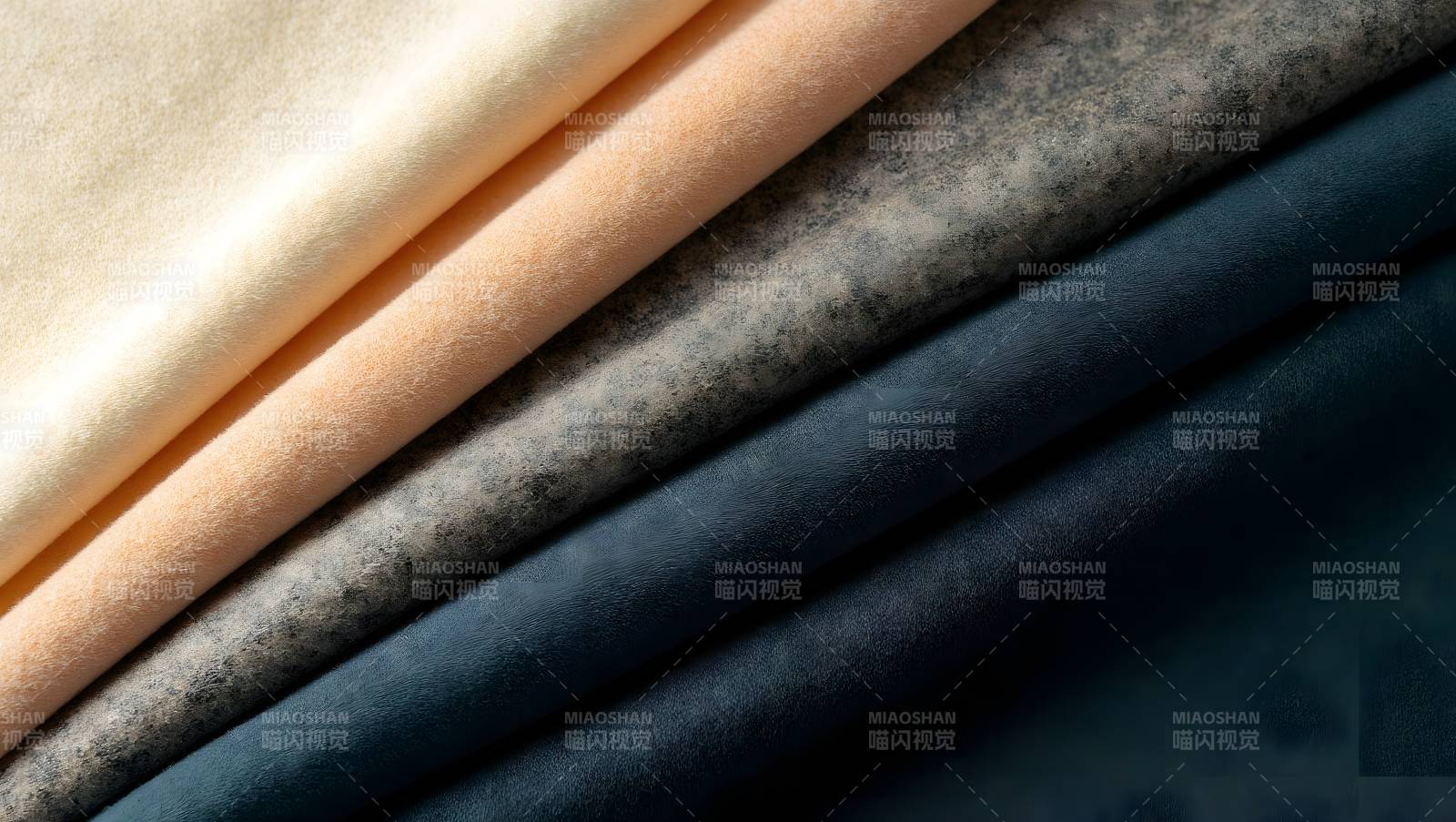 多色布料叠放展示图片