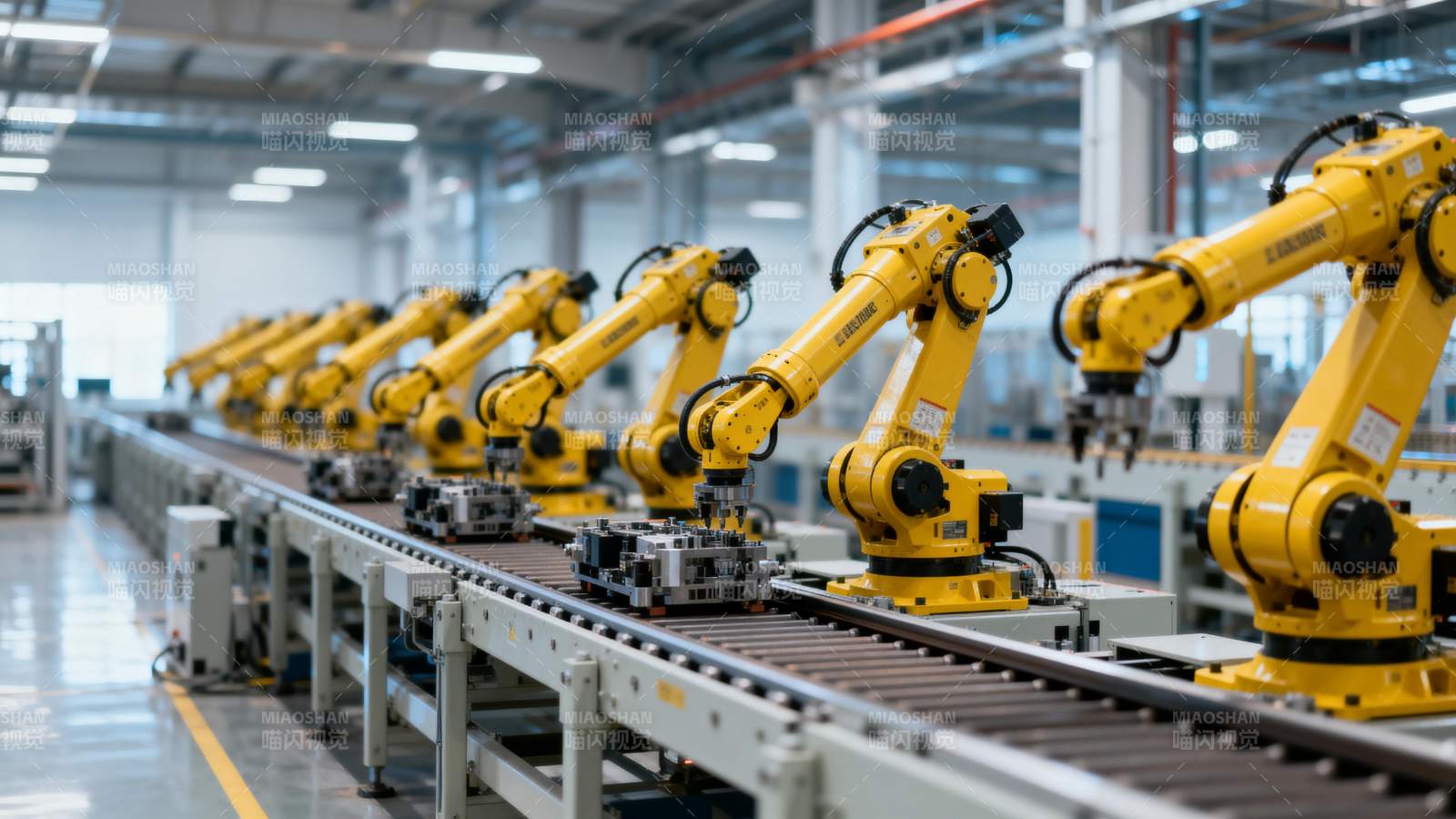 智能工厂机器人作业图片