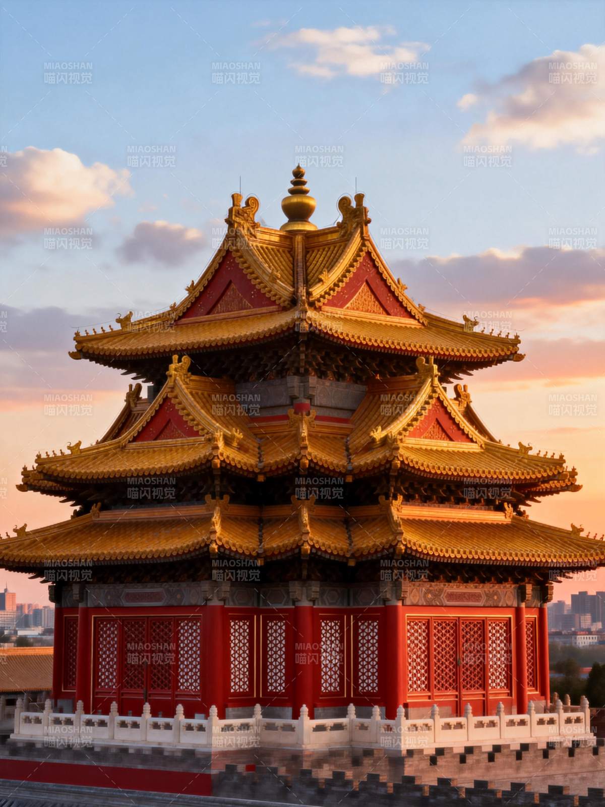 金顶红墙古建筑图片