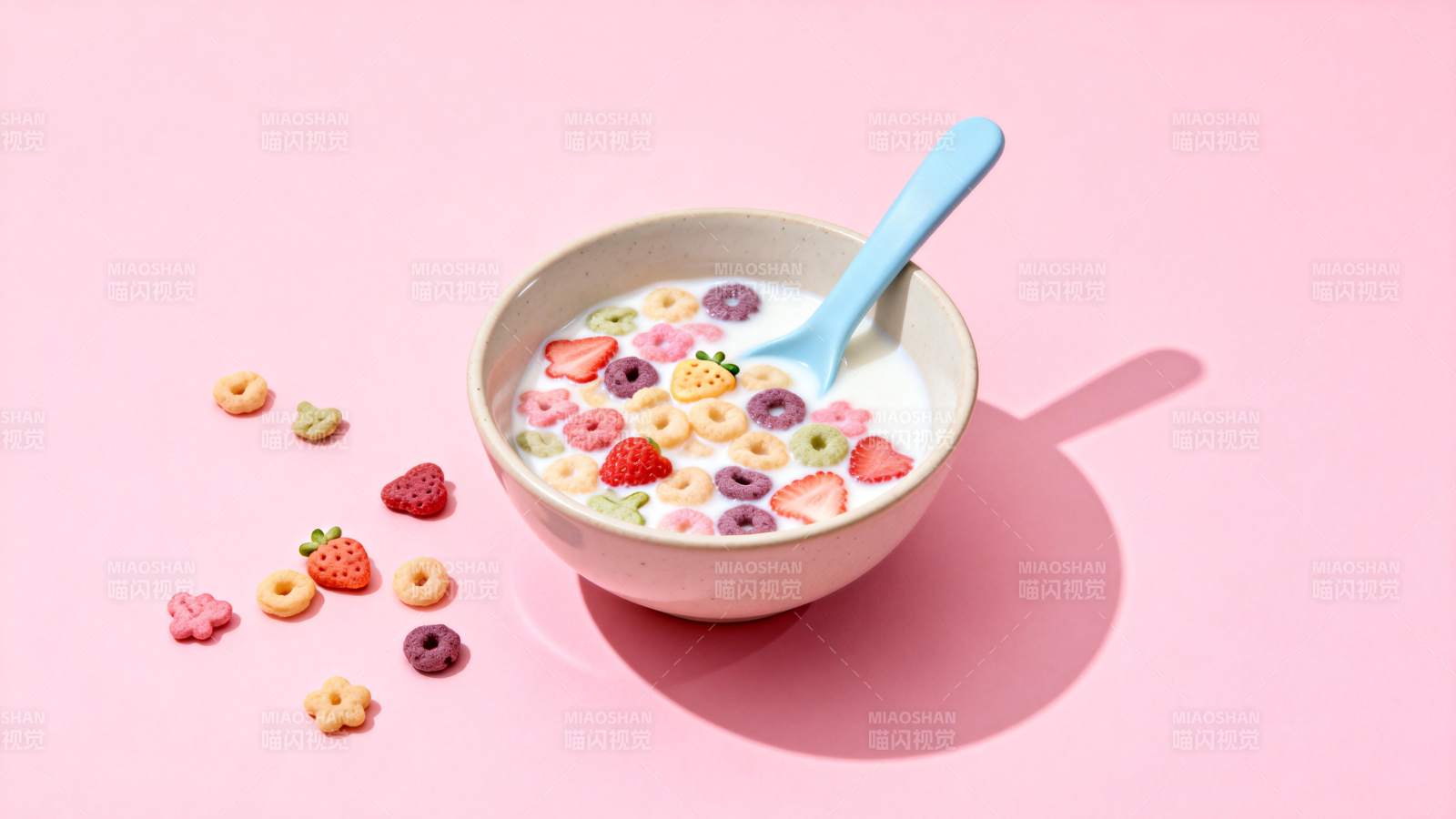 彩色水果麦片早餐图片