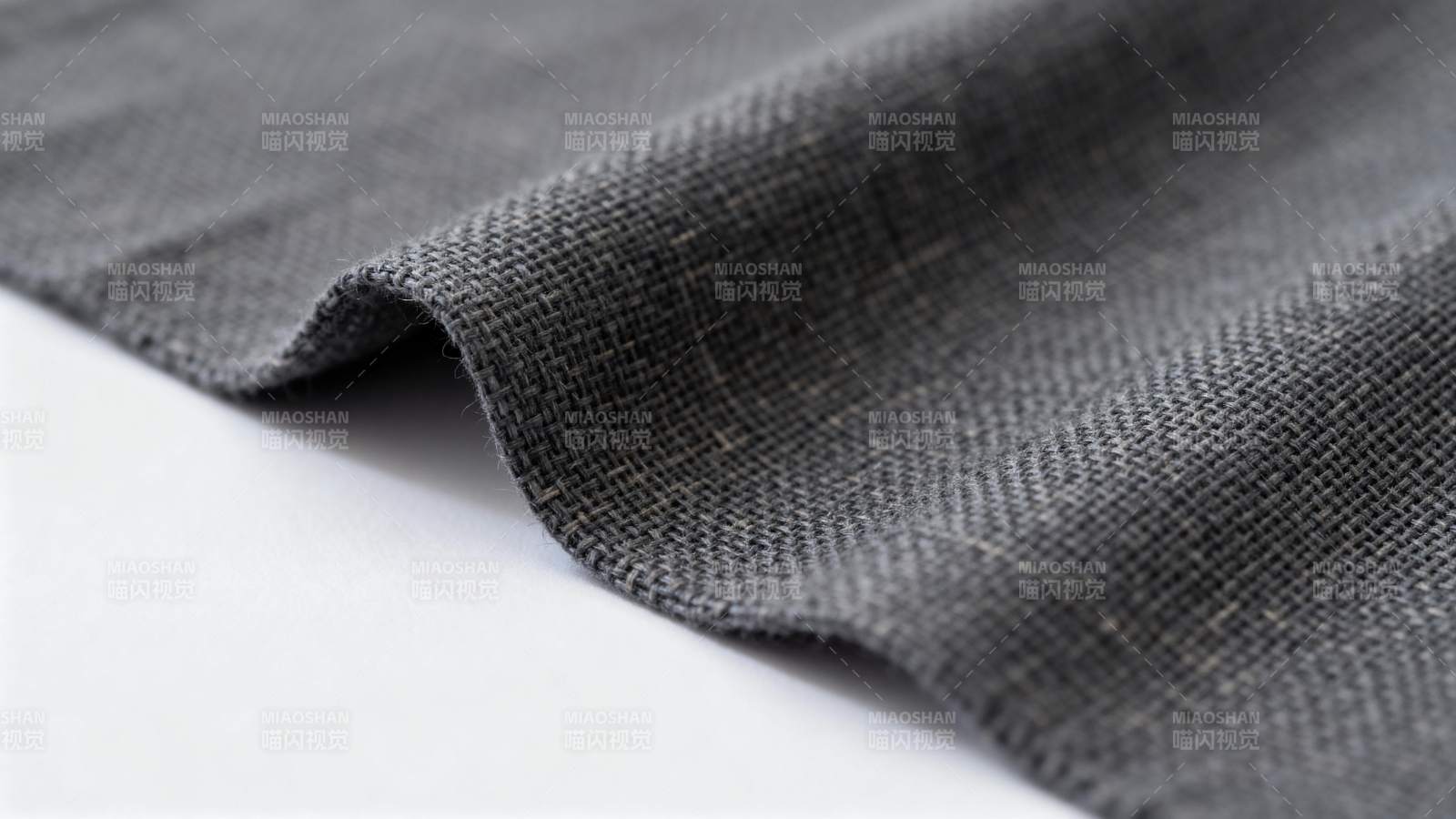 灰色织物纹理特写图片
