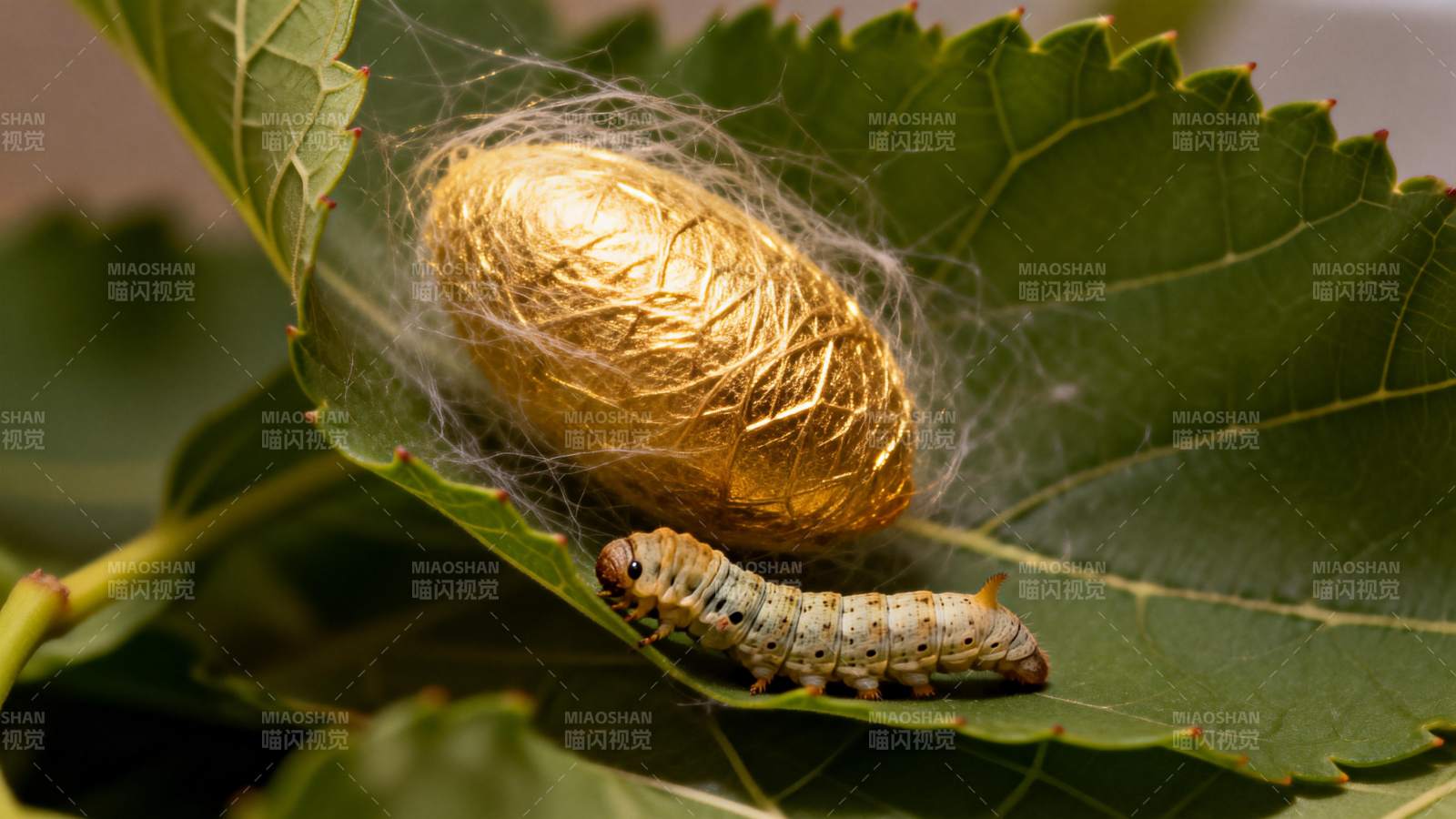 蚕与茧的自然共生图片