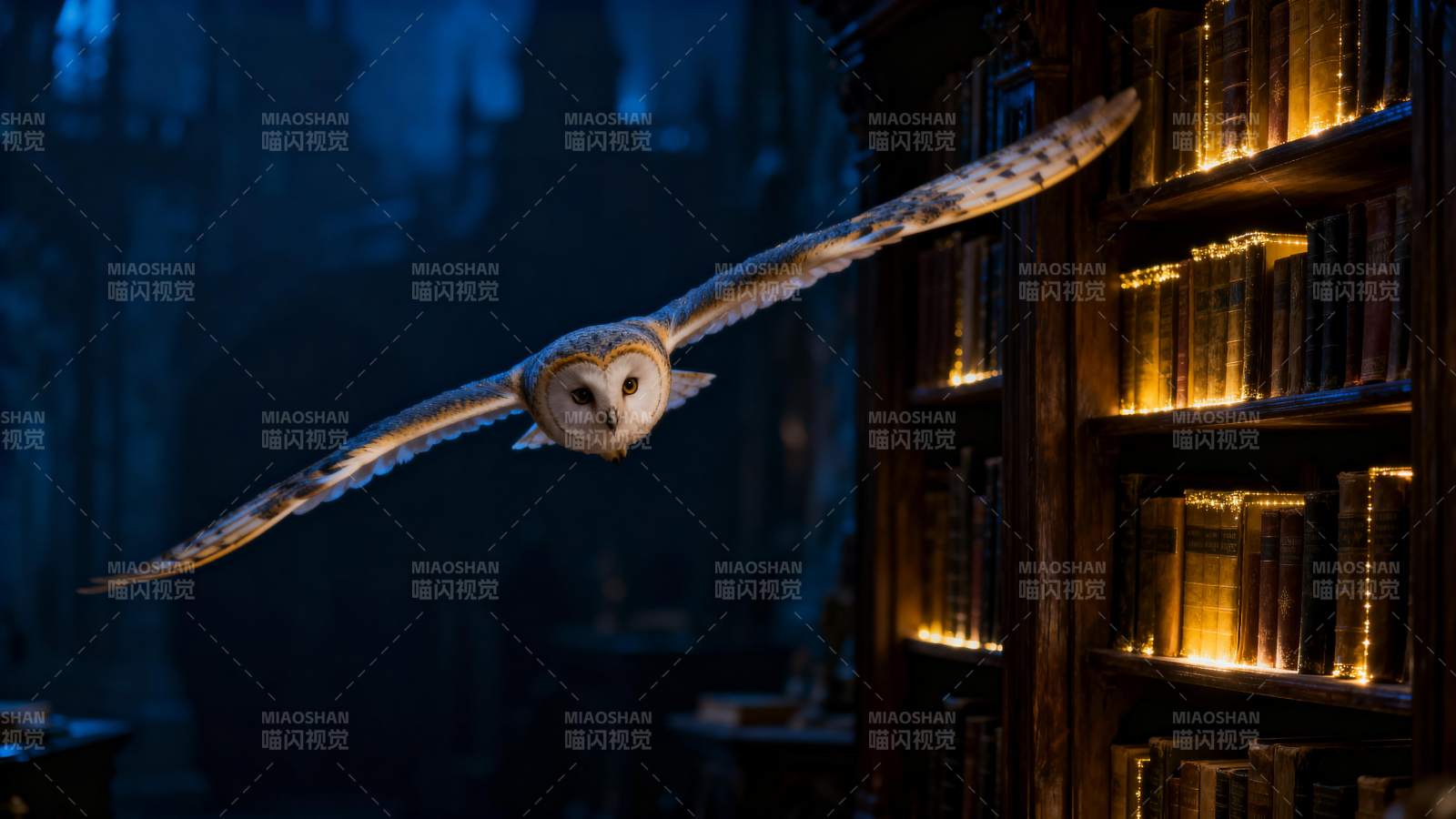 夜读书阁飞鸮图片