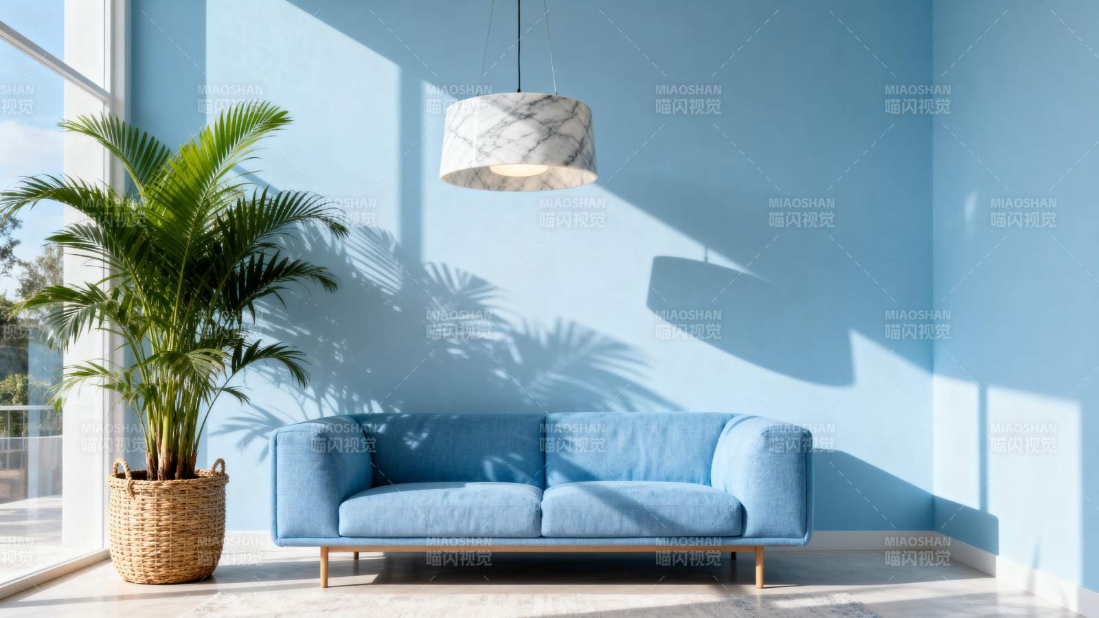 蓝调客厅静谧时光图片