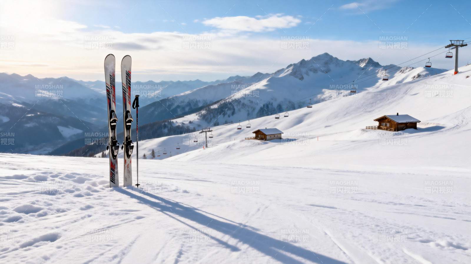 雪域滑雪胜景图片