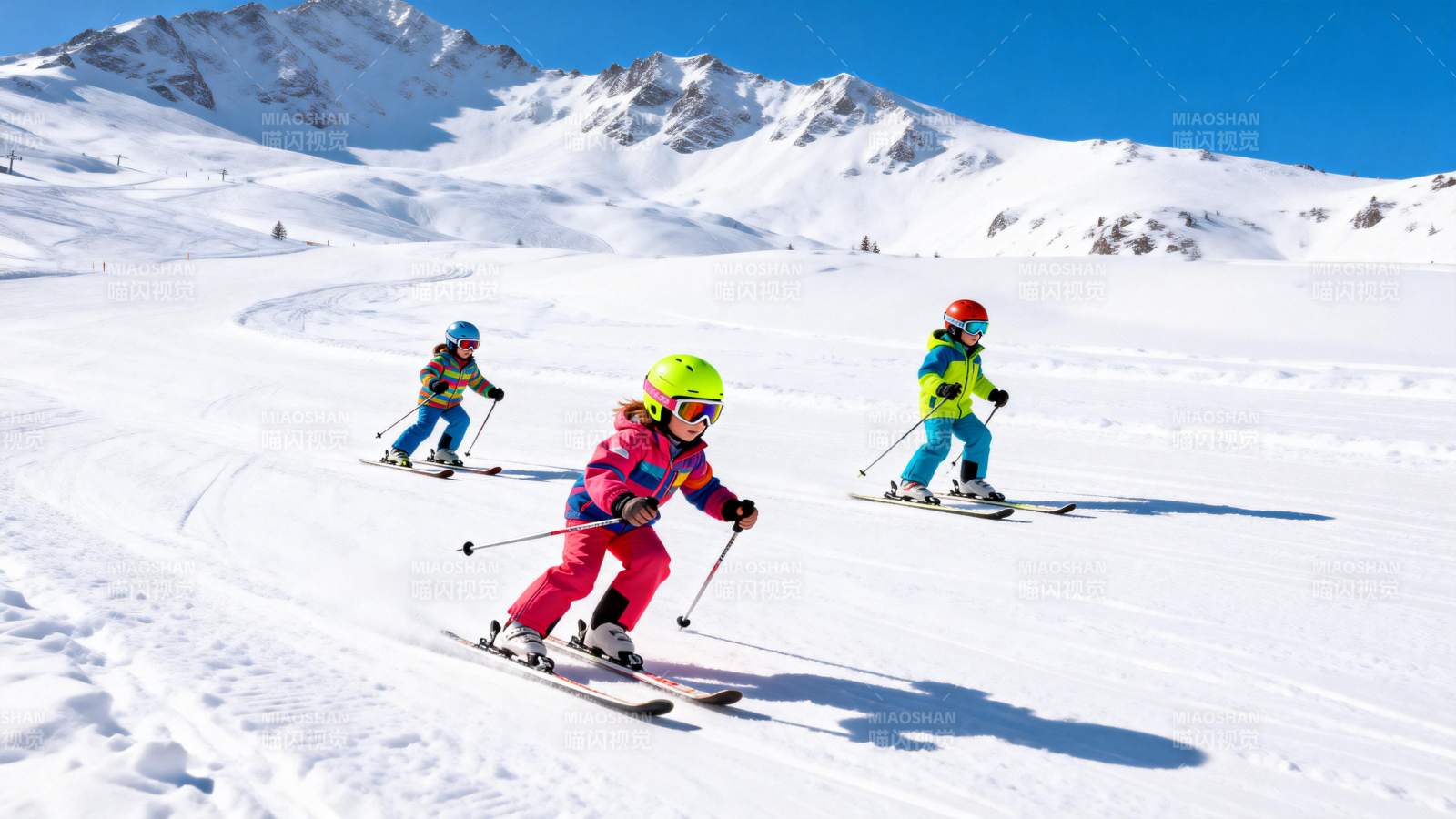 雪地滑雪乐翻天图片