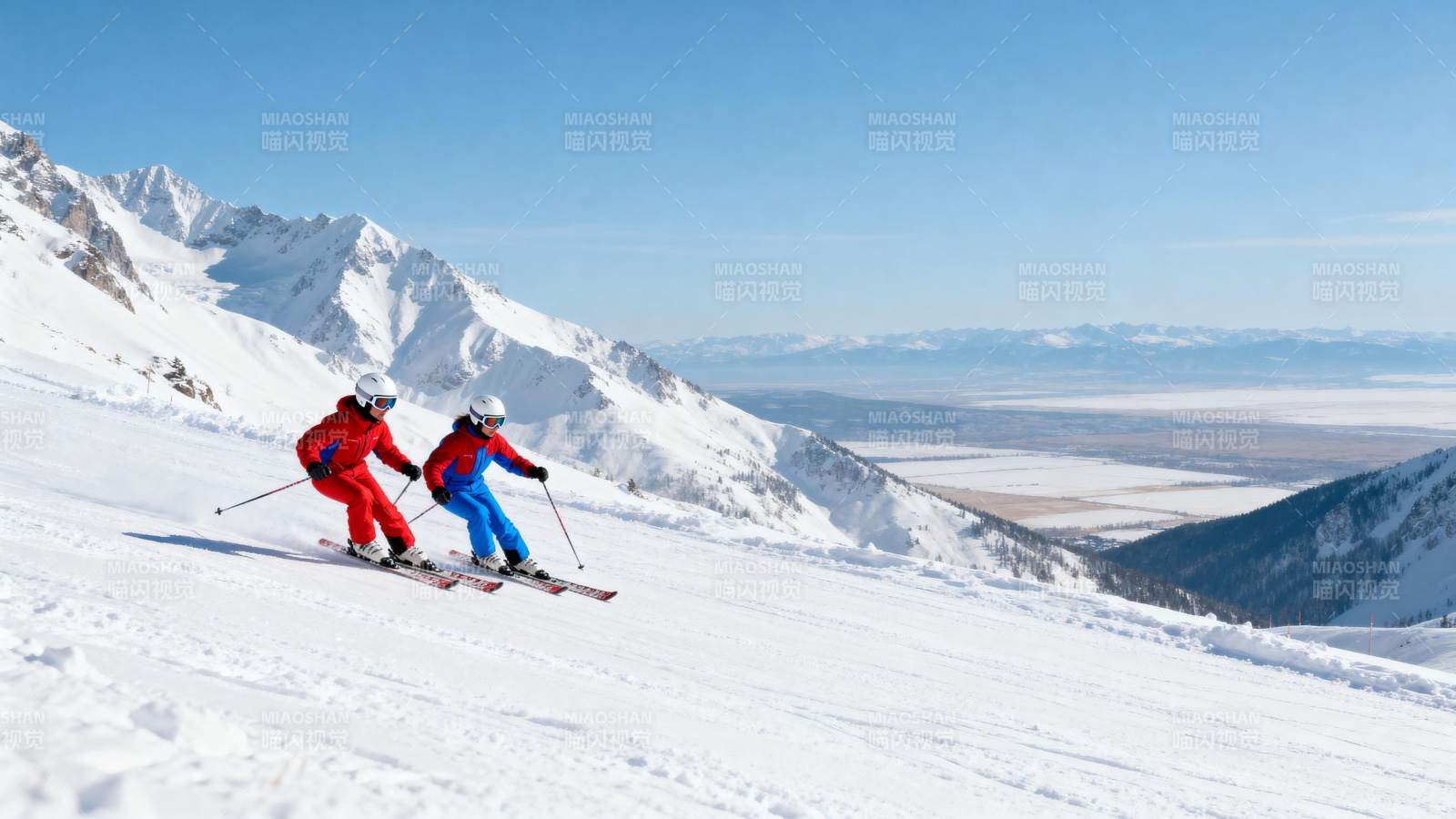 雪地滑雪乐图片