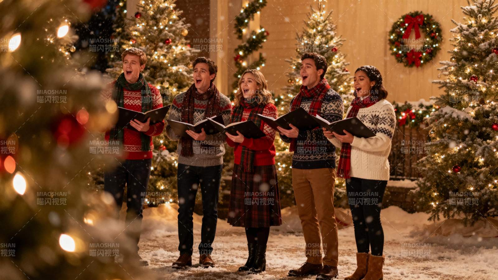 圣诞颂歌温暖冬夜图片