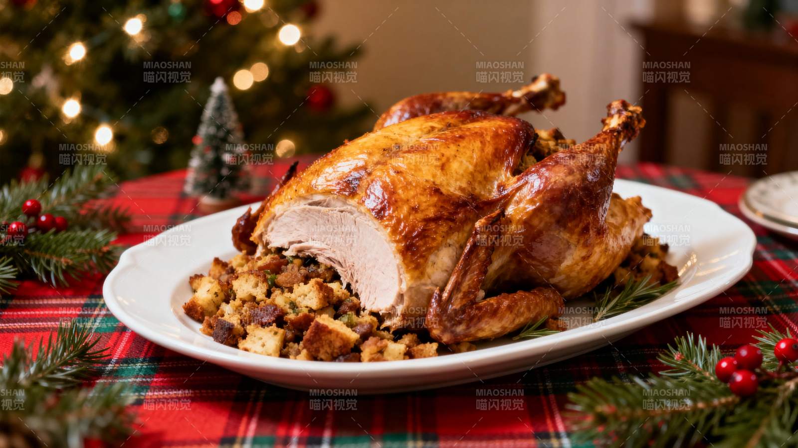 圣诞烤火鸡盛宴图片