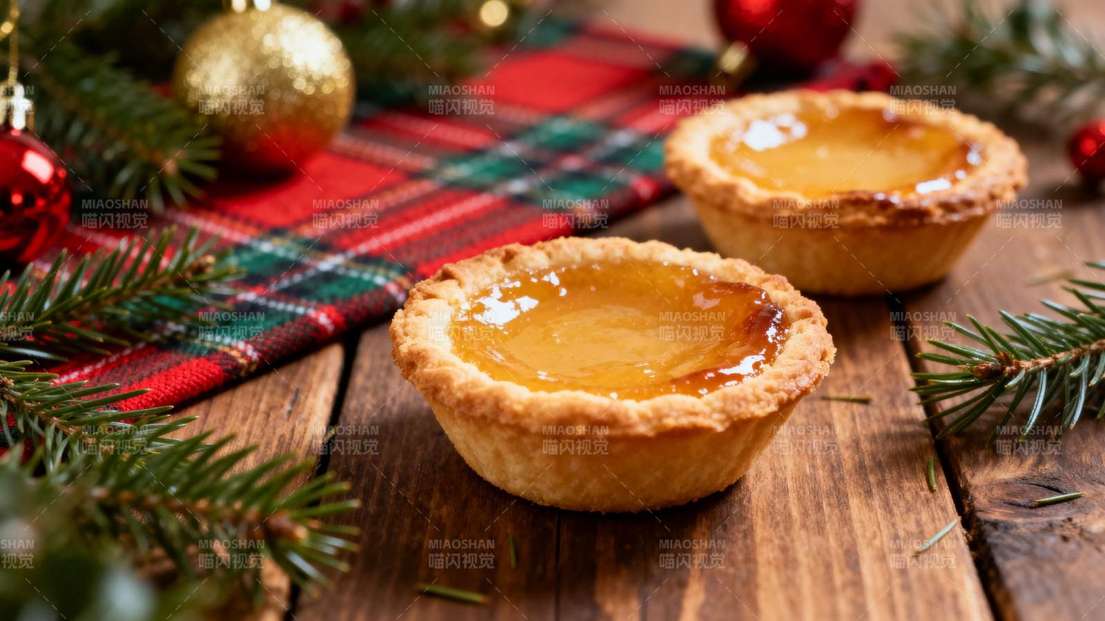 圣诞焦糖挞图片