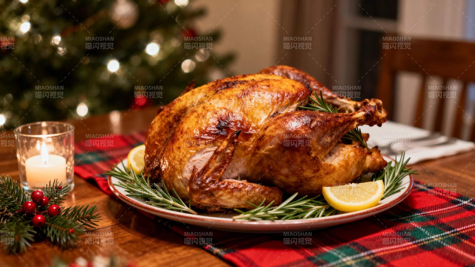 圣诞烤火鸡图片