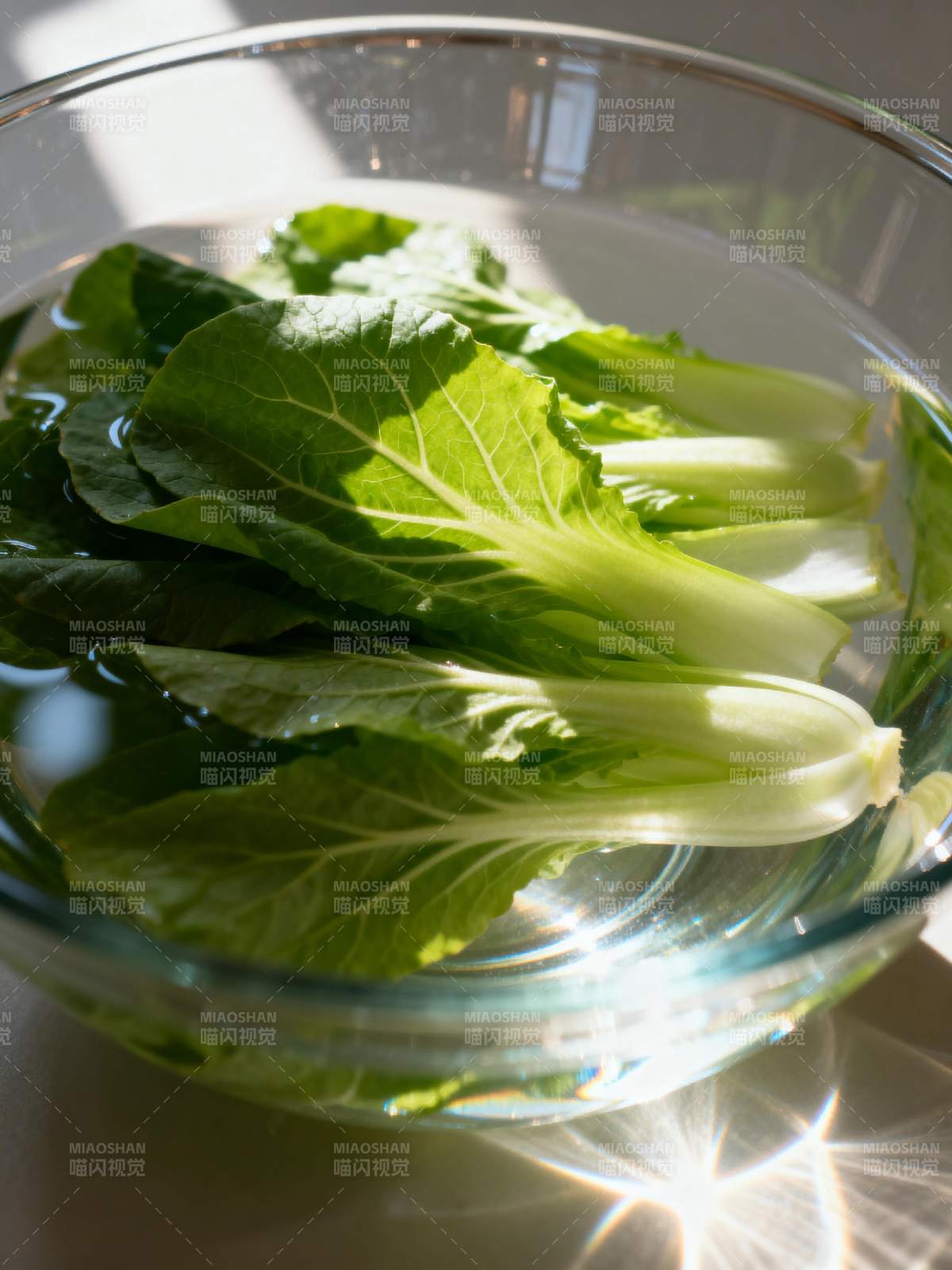 清水中洗青菜图片