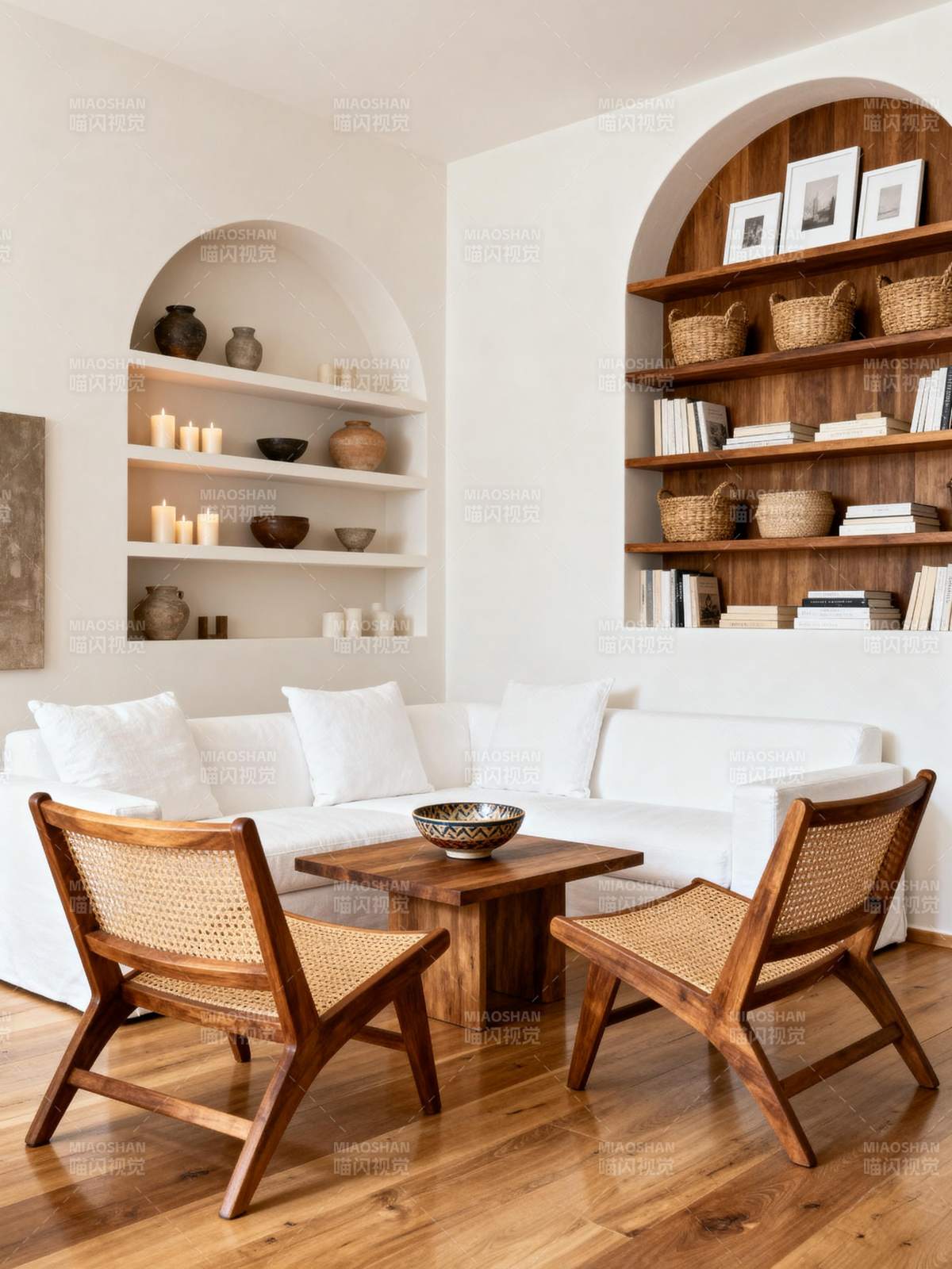 简约温馨客厅一角图片