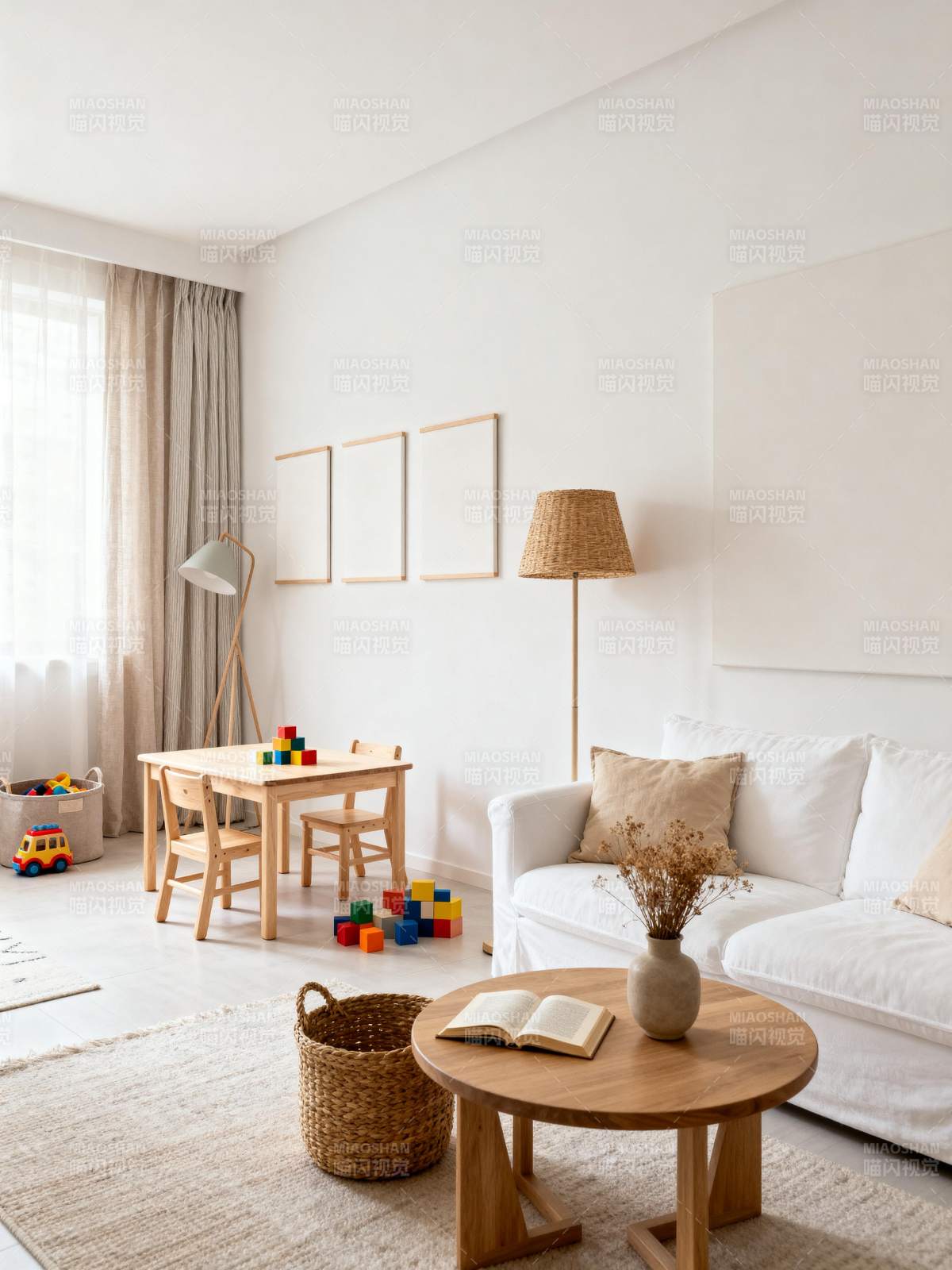 简约温馨客厅一角图片