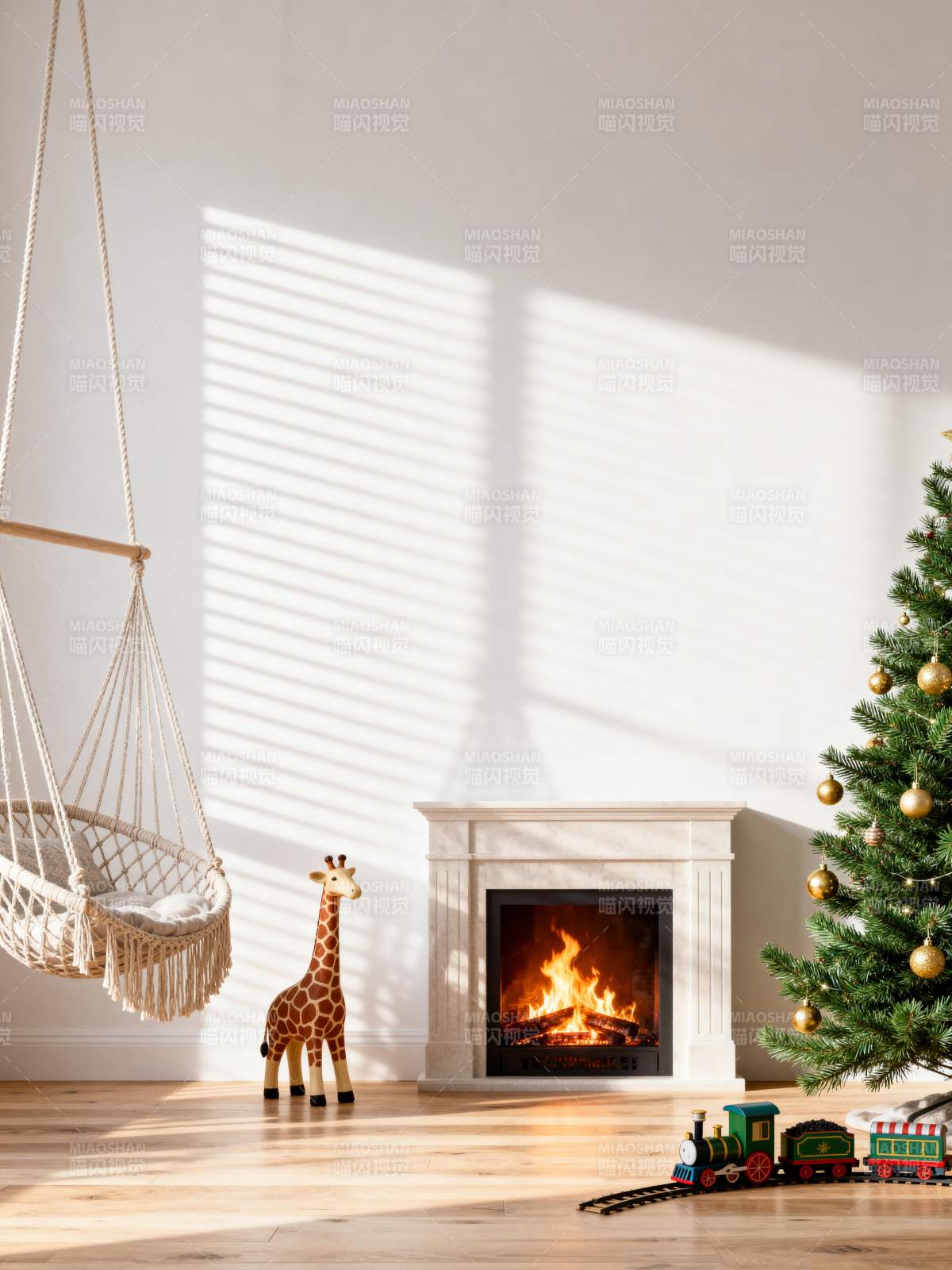 温馨圣诞客厅一角图片