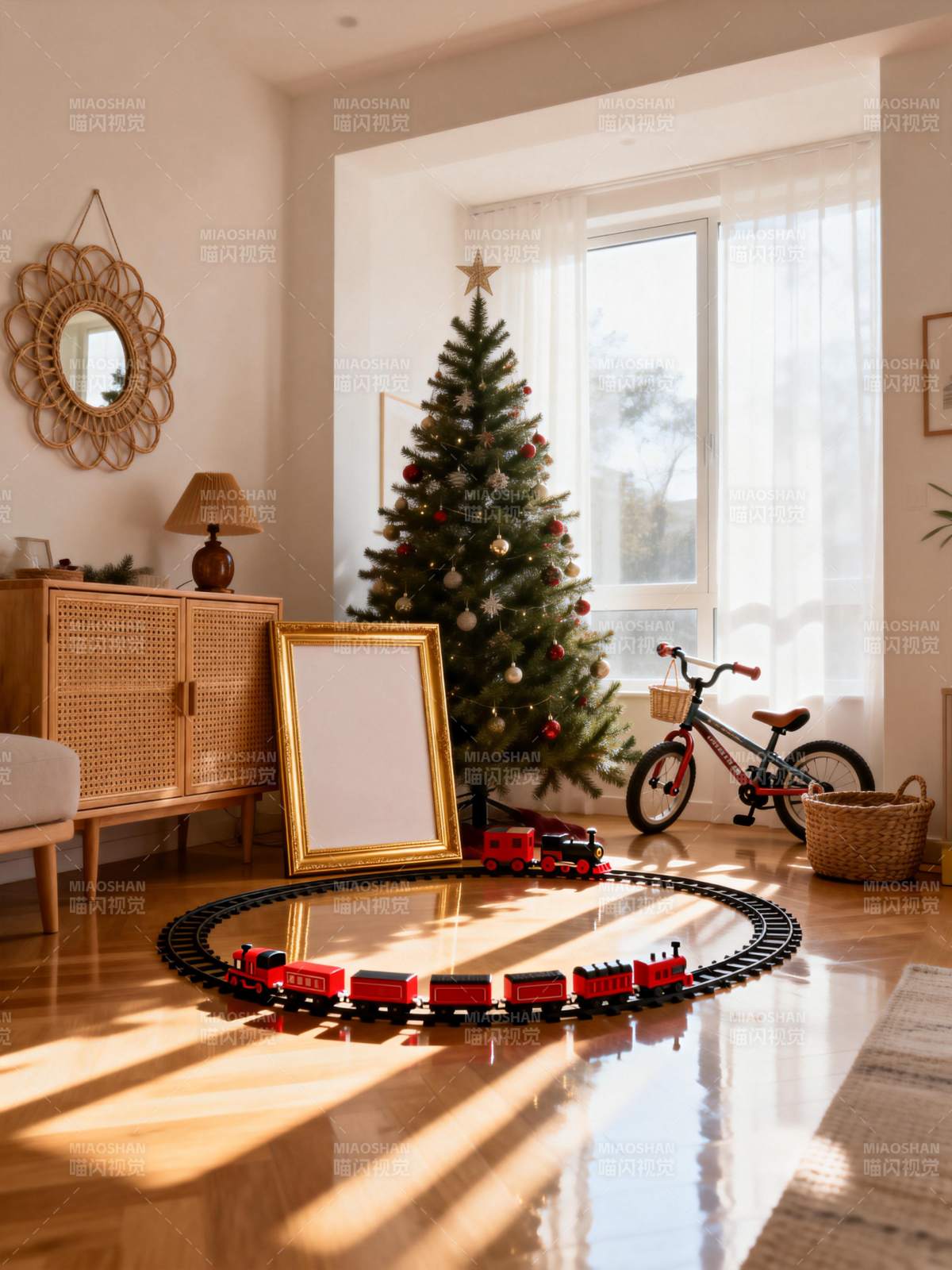 圣诞温馨家居一角图片