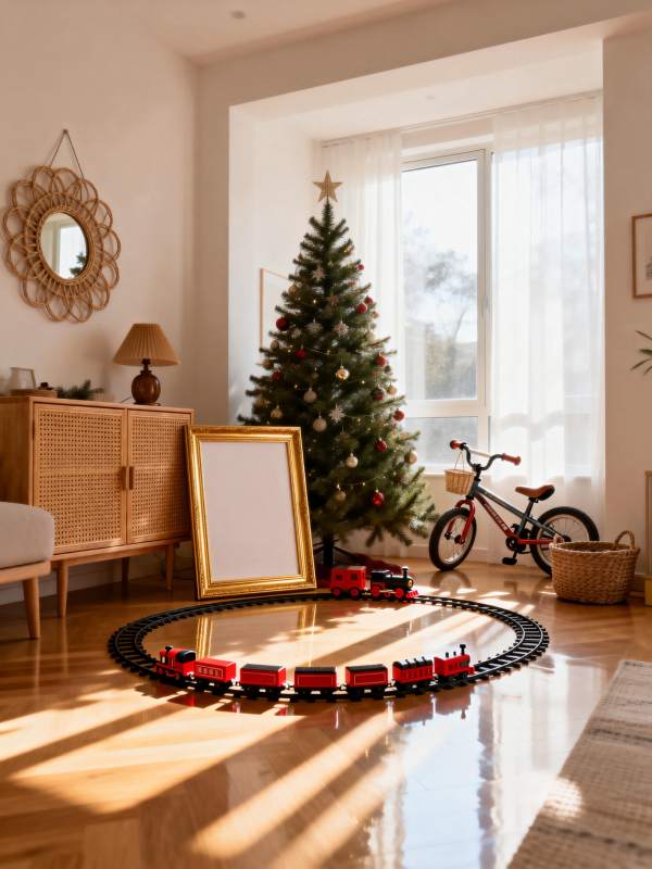 圣诞温馨家居一角图片