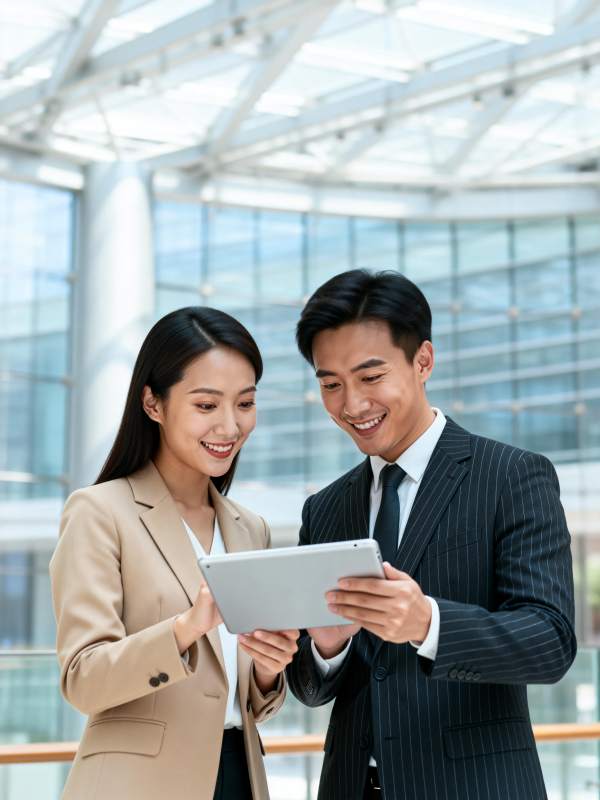 商务伙伴共览平板图片