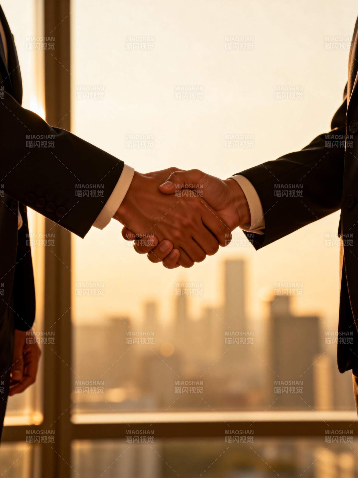 握手合作 共绘未来图片