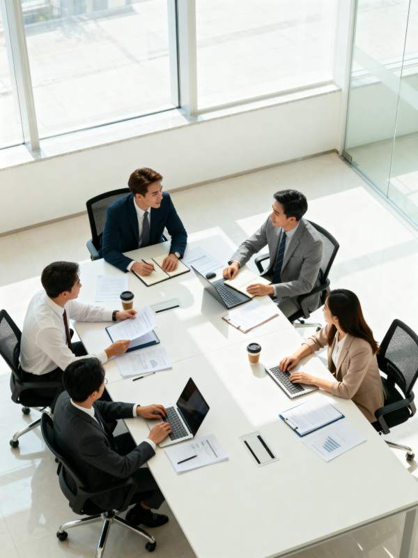 商务会议进行中图片