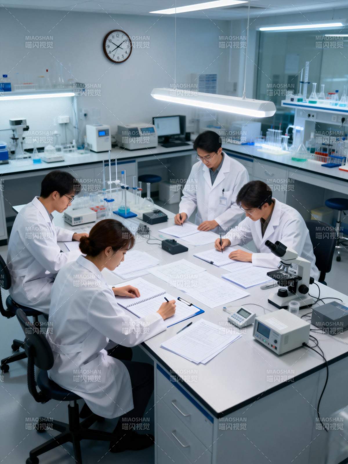 实验室科研团队工作图片