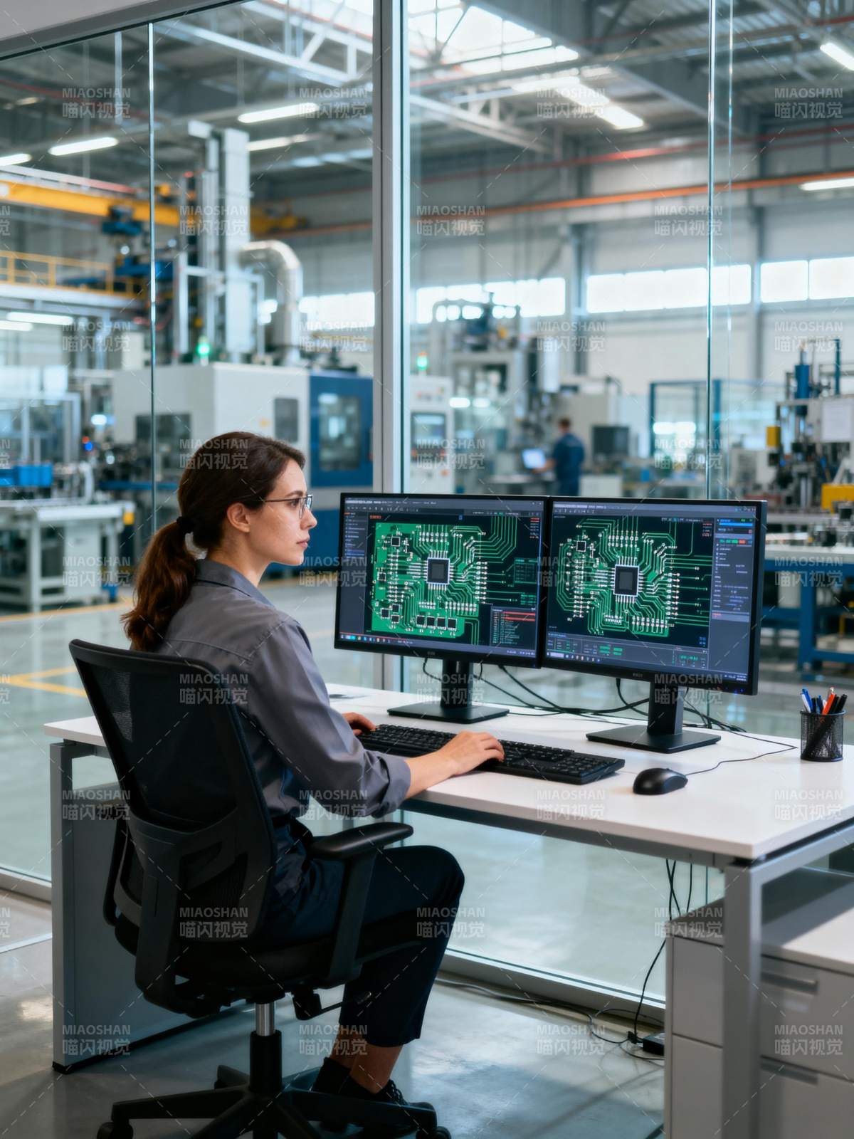 工程师专注电路设计图片