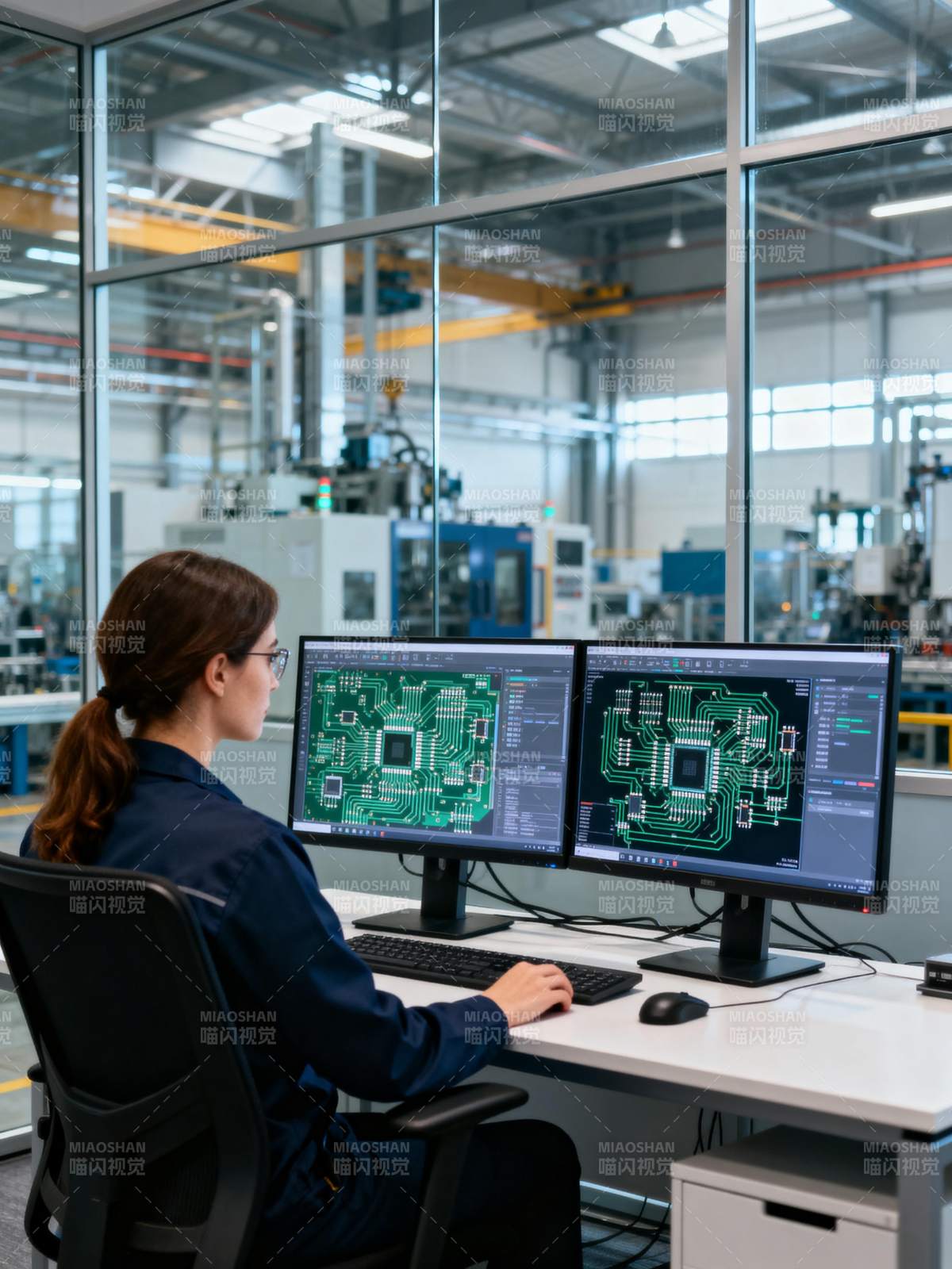 工程师专注电路设计图片