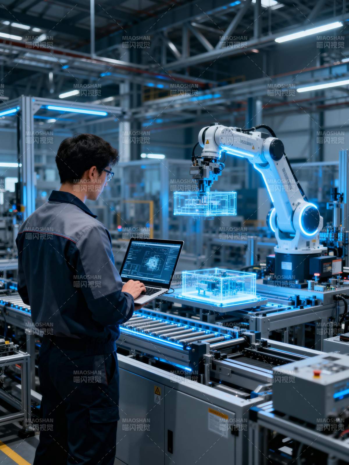 智能工厂操作员图片