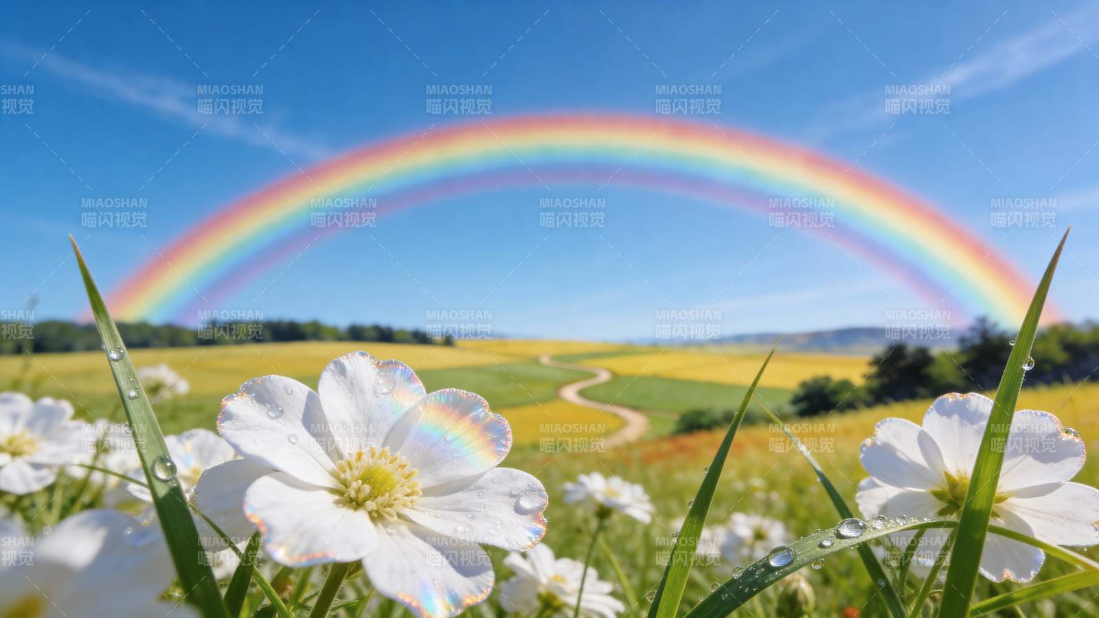 彩虹花海图片