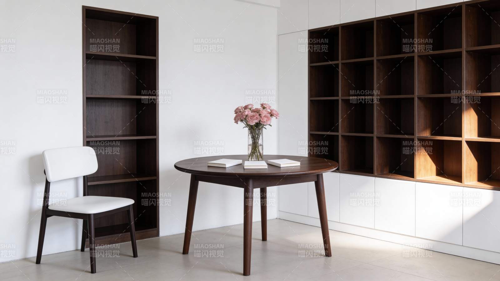 简约书房一角图片