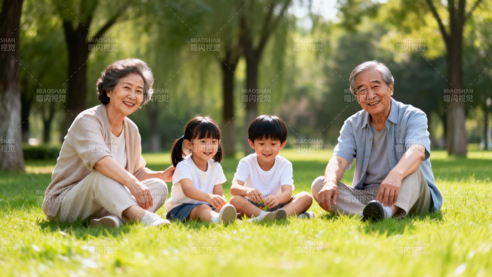 三代同堂乐融融图片