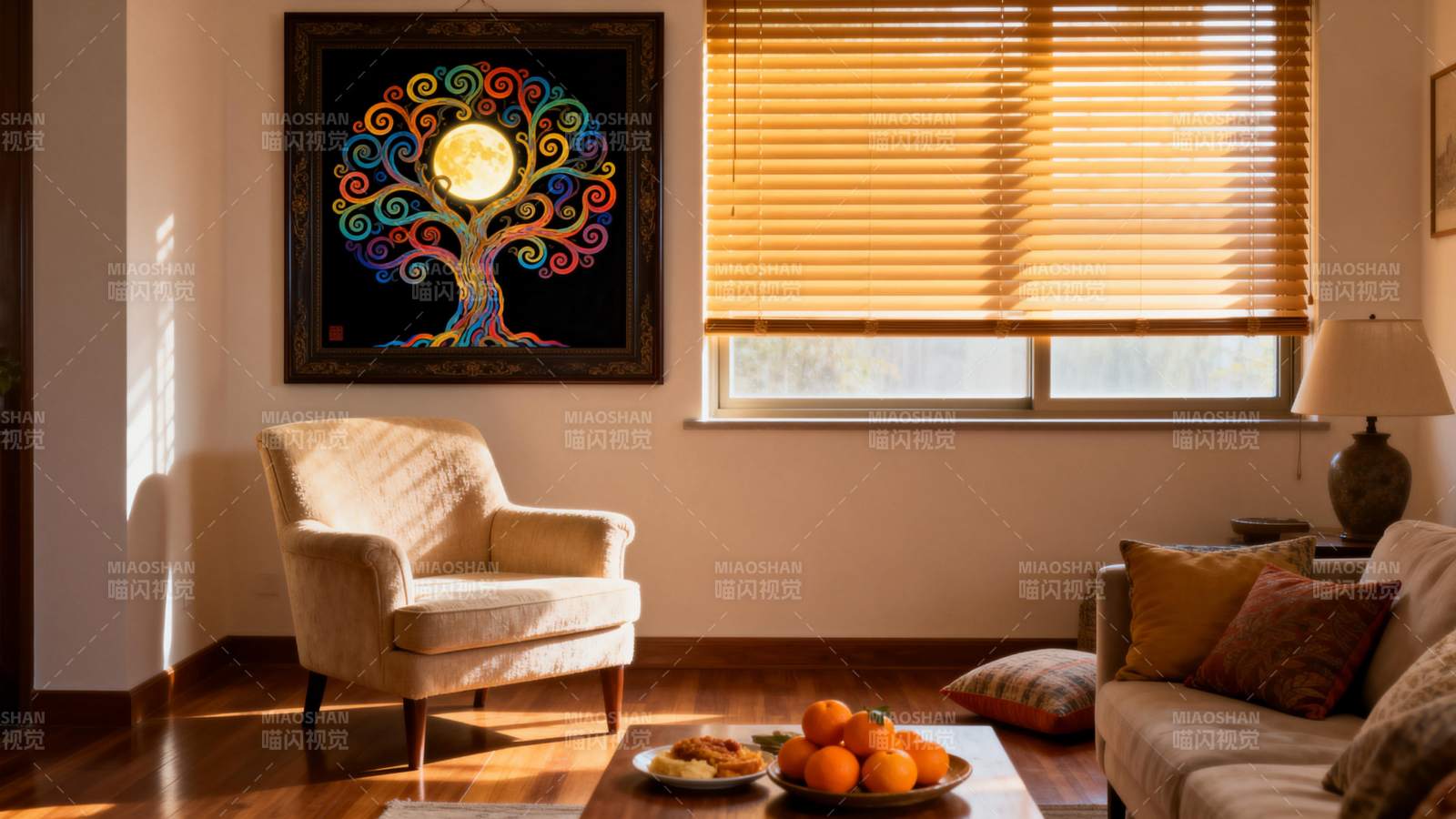 温馨客厅静谧时光图片