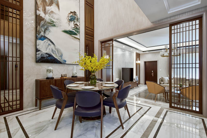 现代中式餐厅雅致图片