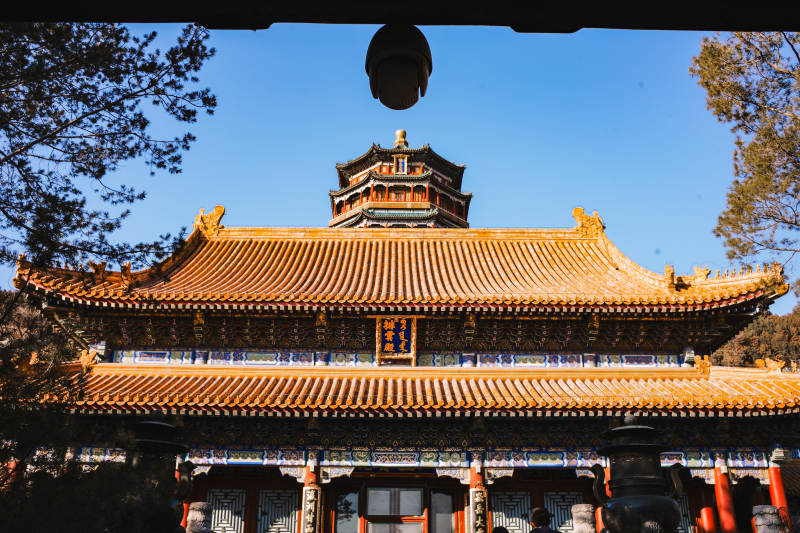 颐和园古建筑风光图片