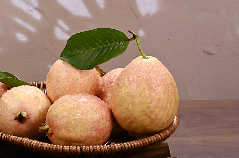 浆果多肉营养丰富的热带水果番石榴图片