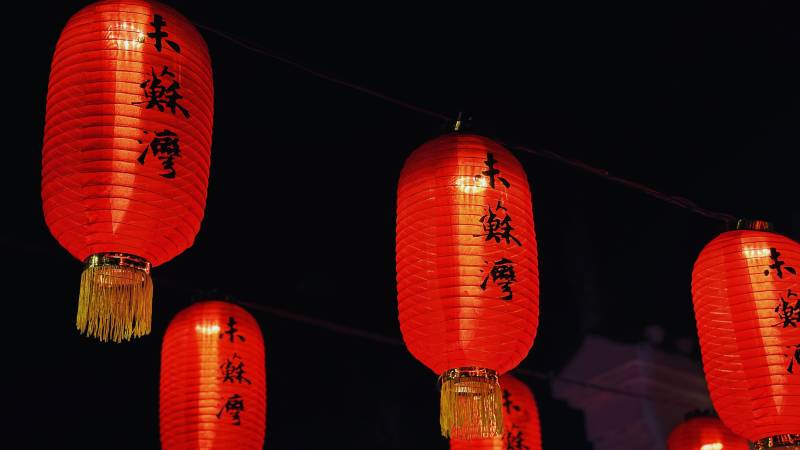 黄石未苏湾红灯笼图片