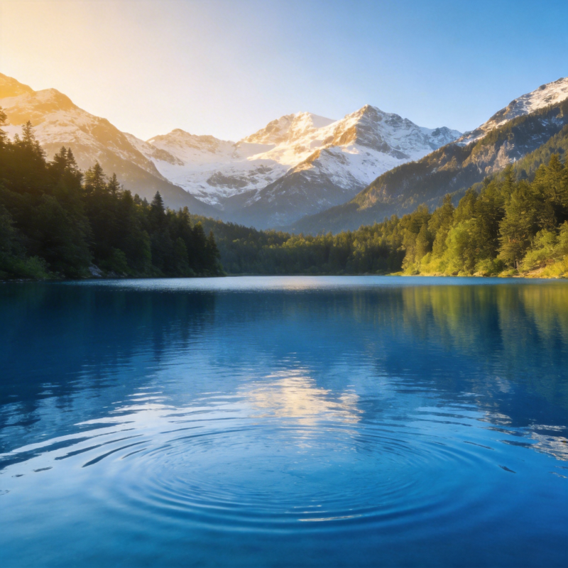 湖光山色静谧美图片